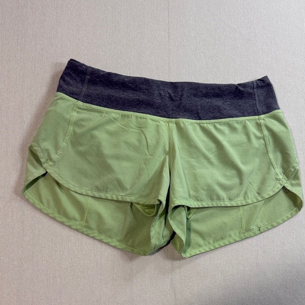 Lululemon Athletica Olive and Charcoal Athletic Shorts